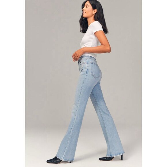 Abercrombie & Fitch The Vintage Flare High Rise Jean Blue Size 25/0 Long - Picture 6 of 16